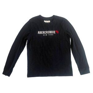 Abercrombie Kids Navy Blue Long Sleeve Logo Sweater Tee 13/14